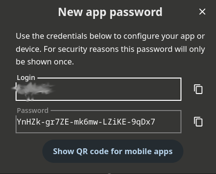 onetime view app password