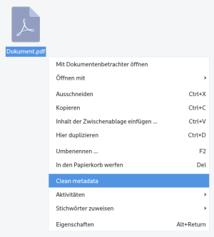 capture d’écran de mat2 dans le navigateur de fichiers